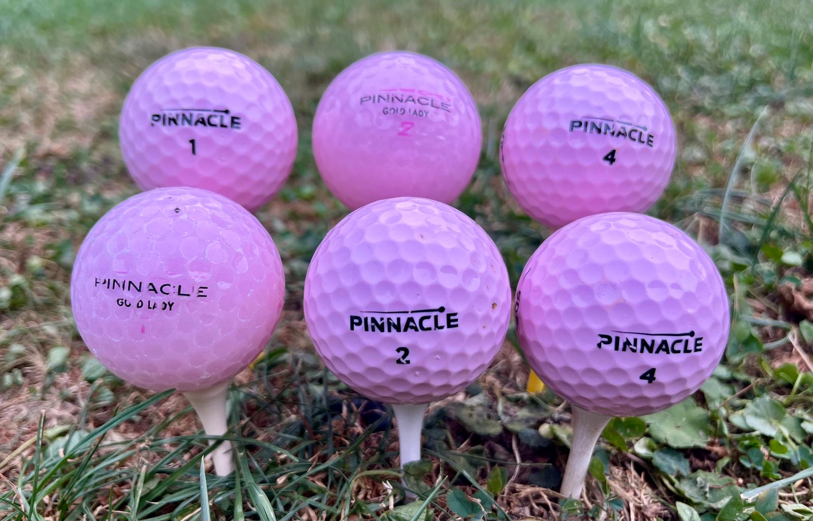 Lake balls from Pinnacle in pink and two Manner balls AAAA