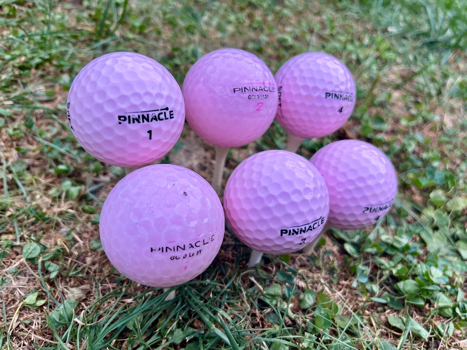 Lake balls from Pinnacle in pink and two Manner balls AAAA