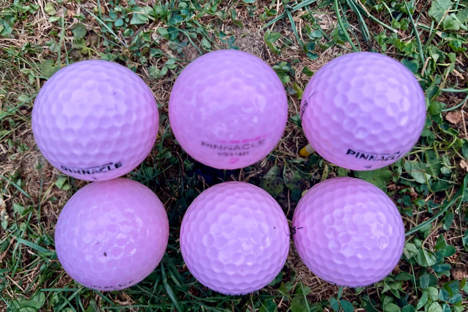 Lake balls from Pinnacle in pink and two Manner balls AAAA